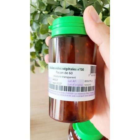 Flacon cu capsule 00, vegetale, goale, x60 buc.