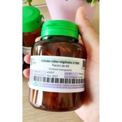 Flacon cu capsule 000, vegetale, goale, x60 buc.