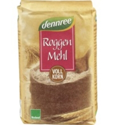 Faină de secară integrală bio, 1kg, Dennree