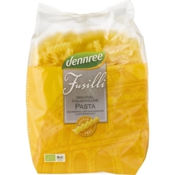 Fusilli din porumb și orez fără gluten, bio, 500g, Dennree