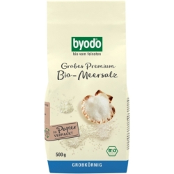 Sare de mare neiodată grunjoasă, bio, 500g, Byodo