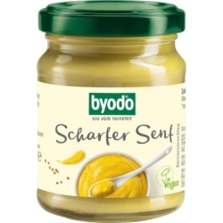 Muștar iute fără gluten ecologic, bio, 125ml, Byodo