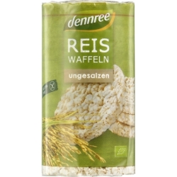 Rondele din orez expandat fără sare, bio, 100g, Dennree