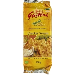 Biscuiți bio crocanți cu susan și rozmarin, 250g, Gustoni