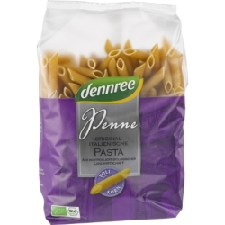 Penne din grâu dur integral, bio, 500g, Dennree