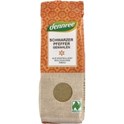 Piper negru măcinat, bio, 65g, Dennree