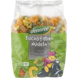 Paste litere colorate din grâu dur, bio, 500g, Dennree