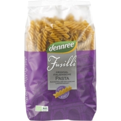 Fusilli din grâu dur integral, bio, 500g, Dennree