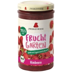 Gem bio de zmeură îndulcit cu nectar de agave fără gluten, 225g, Zwergenwiese