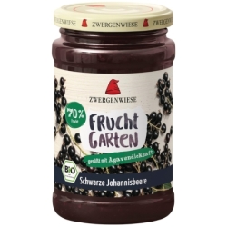 Gem de coacăze negre fără zahăr îndulcit cu nectar de agave, bio, 225g, Zwergenwiese