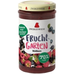 Gem de fructe de pădure fără zahăr îndulcit cu nectar de agave, bio, 225g, Zwergenwiese