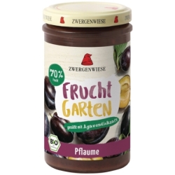 Gem de prune îndulcit cu nectar de agave, bio, 225g, Zwergenwiese