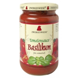 Sos bio de tomate cu busuioc, 340ml, Zwergenwiese