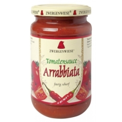 Sos bio de tomate Arrabbiata cu ardei iute, 340ml, Zwergenwiese