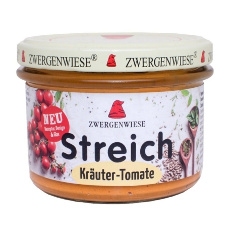 Pate vegetal cu ierburi aromate și tomate fără gluten, bio, 180g, Zwergenwiese