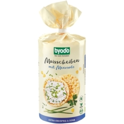 Rondele bio din porumb cu sare fără gluten, 120g, Byodo