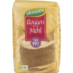 Făină de secară bio Tip 997, 1kg, Dennree
