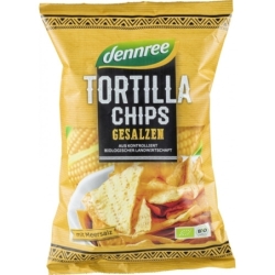 Tortilla chips cu sare eco, bio, 125g, Dennree