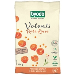 Paste volanti din linte roșie fără gluten, bio, 250g, Byodo