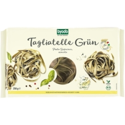 Tagliatelle verzi cu spanac bio, 250g, Byodo