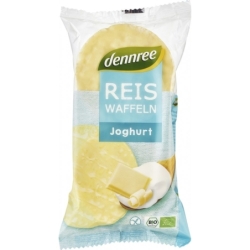 Rondele din orez expandat cu cremă de iaurt, bio, 100g, Dennree