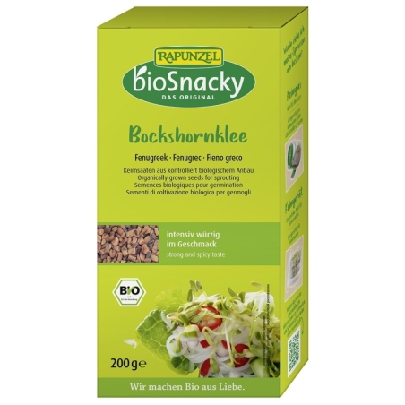 Semințe de schinduf pentru germinat, bio, 200g, BioSnacky Rapunzel