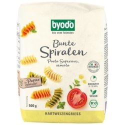 Paste spirale colorate, bio, 500g, Byodo