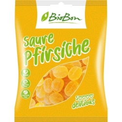 Jeleuri bio piersici acrișoare fără gluten, 100g, BioBon