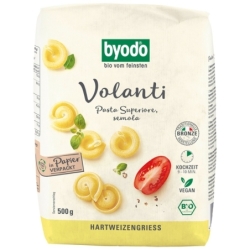 Paste bio Volanti din griș de grâu dur, 500g, Byodo