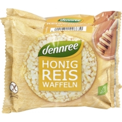 Rondele din orez cu miere fără gluten, bio, 96g, Dennree