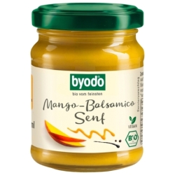 Muștar cu mango și oțet balsamic fără gluten, bio, 125ml, Byodo