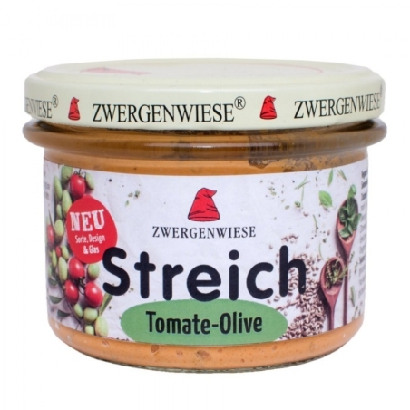 Pate vegetal cu tomate și măsline, bio, 180g, Zwergenwiese