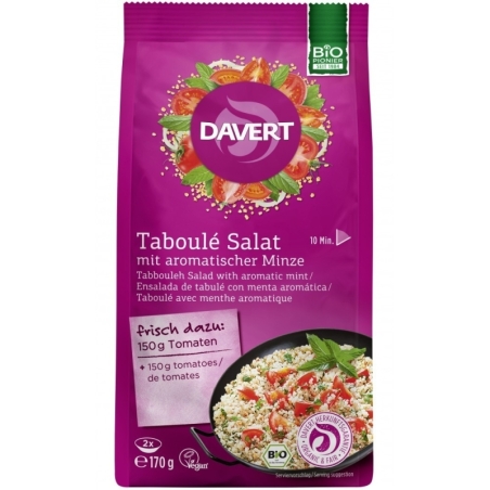 Salată taboule cu mentă, bio, 170g, Davert