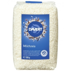 Orez cu bob rotund alb pentru lapte, bio, 500g, Davert