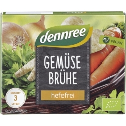 Cuburi pentru supa de legume fără drojdie 6 bucăți, bio, 60g, Dennree