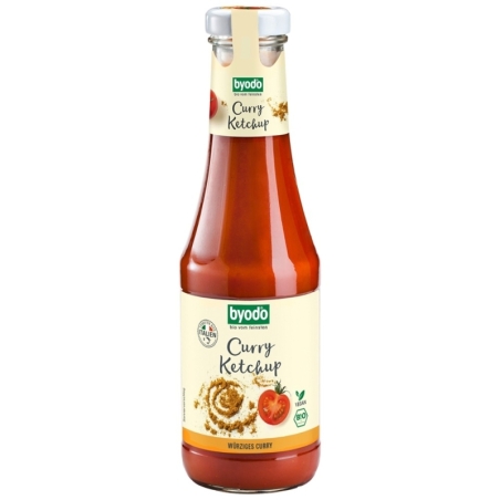 Ketchup curry bio fără gluten, 500ml, Byodo
