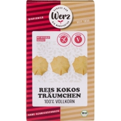 Biscuiți integrali din orez cu cocos fără gluten, bio, 110g, Werz