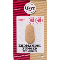 Biscuiți din făină integrală de orez și nuci tigru fără gluten, bio, 125g, Werz