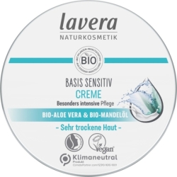 Cremă Basis Sensitiv cu aloe vera și ulei de migdale bio, 150ml, Lavera