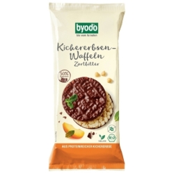 Rondele bio din năut cu ciocolată amăruie fără gluten, 65g, Byodo
