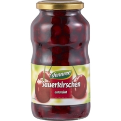 Compot de vișine bio fără sâmburi, 700g, Dennree