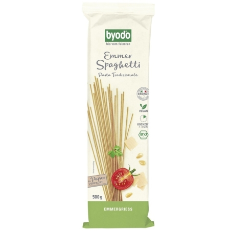 Spaghetti din emmer, bio, 500g, Byodo