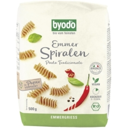 Spirelli bio din emmer, 500g, Byodo