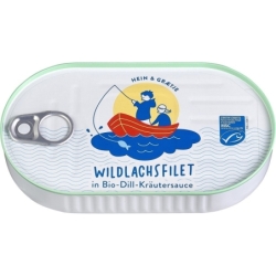 File de somon sălbatic în sos bio de mărar și ierburi, 200g, Hein & Grætje (Hein & Graetje)