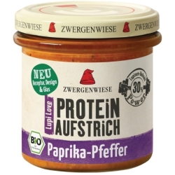 Cremă tartinabilă proteică bio cu lupin ardei și piper, 135g, Zwergenwiese