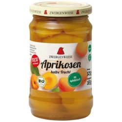 Compot bio de caise jumătăți fără gluten, 325g, Zwergenwiese