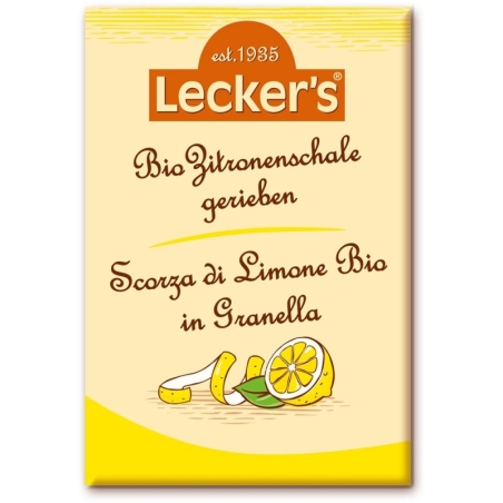 Coajă de lămâie bio rasă, 15g, Lecker's