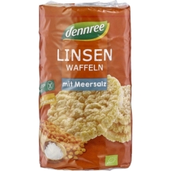 Rondele bio din linte cu sare fără gluten, 100g, Dennree