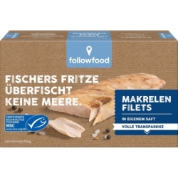 File de macrou în suc propriu, 125g, Followfish
