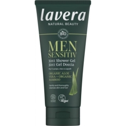 Gel de duș Sensitiv 3 în 1 cu aloe vera bio și bambus bio pentru bărbați, 200ml, Lavera